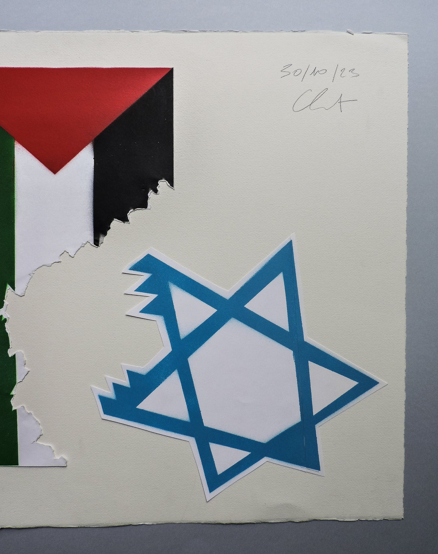 Free Palestine - Stencil collage